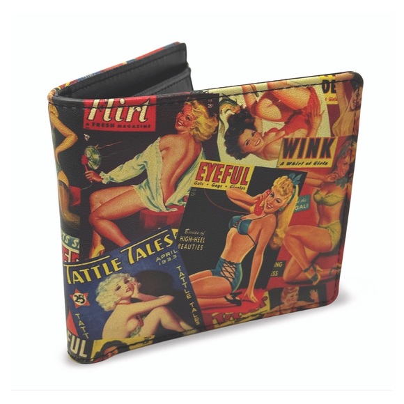 Retro A Go Go Men’s Wallet  “Vintage Girlie Magazine”!  Brand new release! - Picture 1 of 5